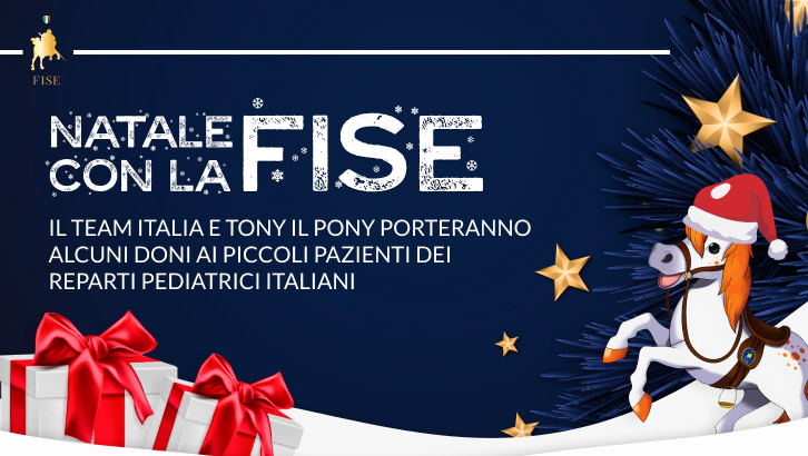 Gli atleti della FISE e la mascotte Tony il Pony in visita agli ospedali di Roma, Milano e Ancona